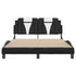 Bed Frame without Mattress Black and White 137x187 cm Double Faux Leather