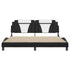 Bed Frame without Mattress Black and White 183x203 cm King Faux Leather