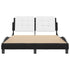 Bed Frame without Mattress Black and White 137x187 cm Double Faux Leather