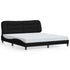 Bed Frame with LED without Mattress Black 183x203 cm King Fabric