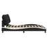 Bed Frame with LED without Mattress Black and White 183x203 cm King