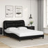 Bed Frame with LED without Mattress Black 137x187 cm Double