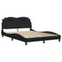 Bed Frame with LED without Mattress Black 137x187 cm Double