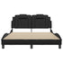 Bed Frame with LED without Mattress Black 137x187 cm Double