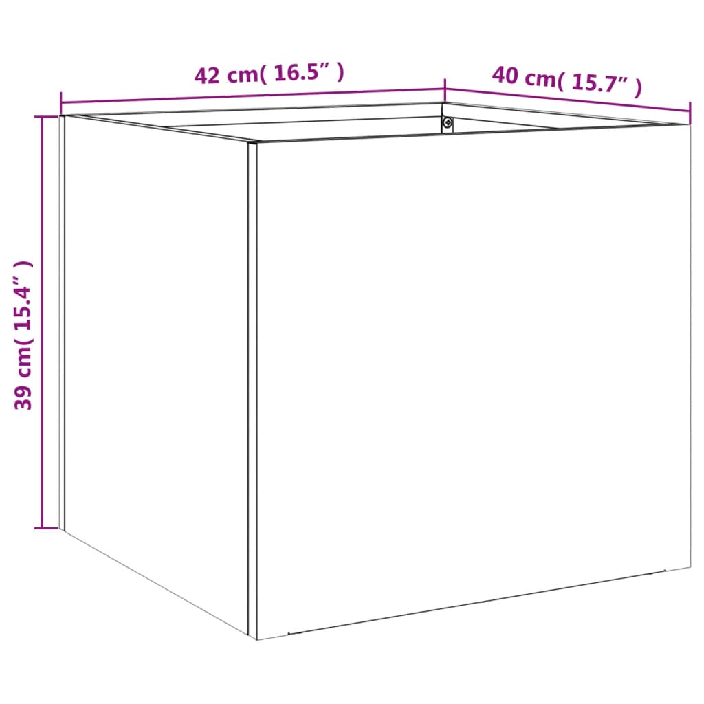 Planters 2 pcs Anthracite 42x40x39 cm Steel