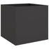 Planters 2 pcs Black 49x47x46 cm Steel