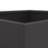 Planters 2 pcs Black 49x47x46 cm Steel