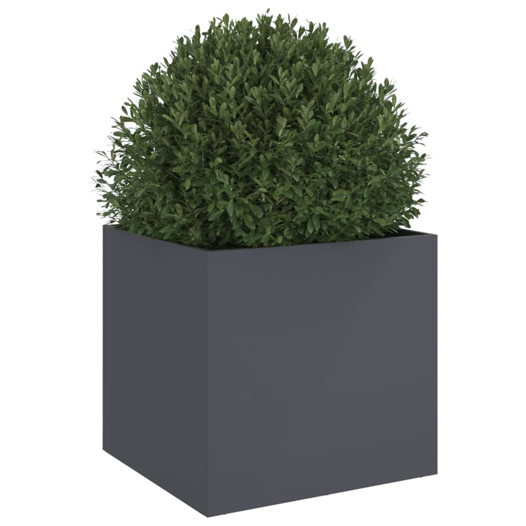 Planter Anthracite 49x47x46 cm Steel