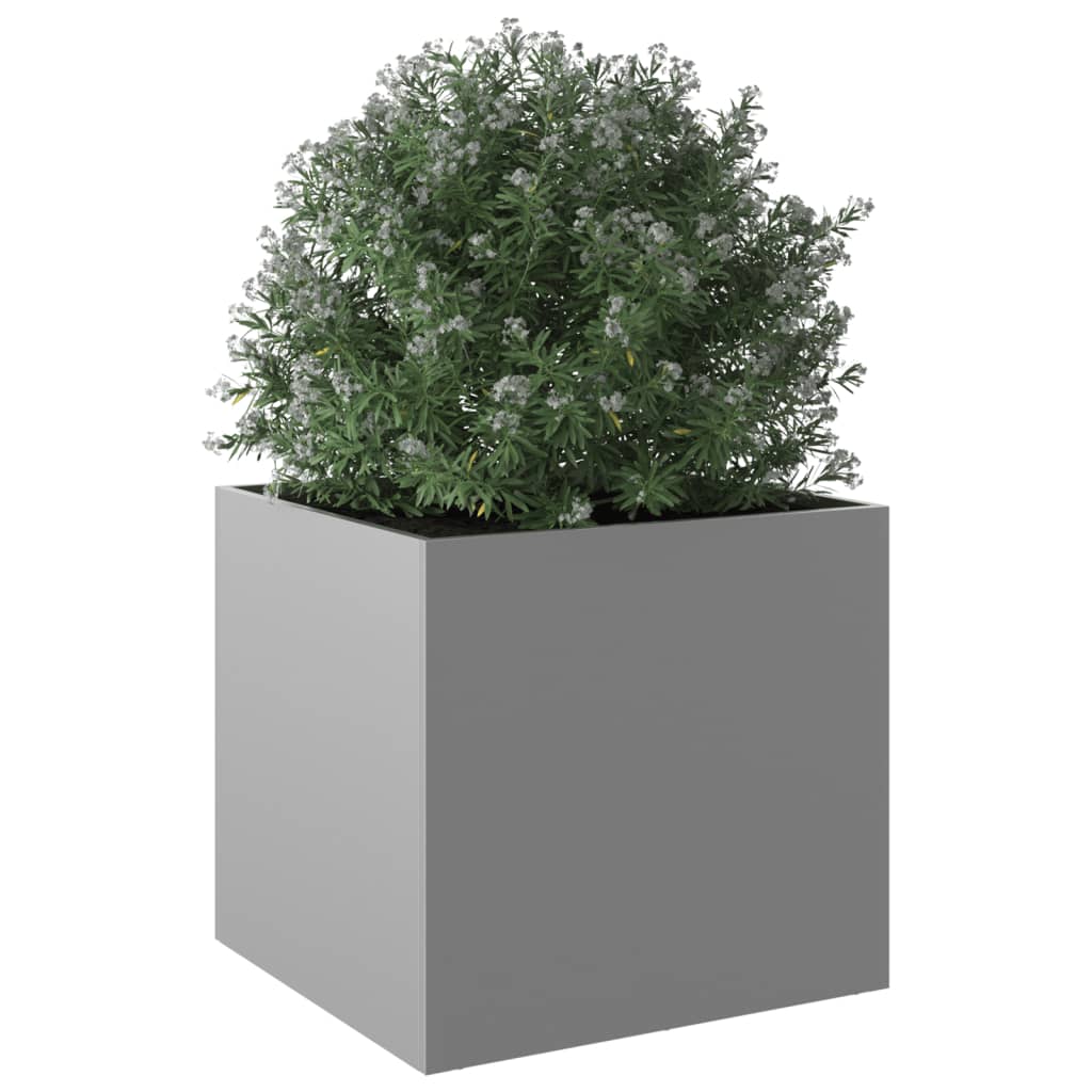 Planter Silver 49x47x46 cm Galvanised Steel