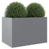 Planter Silver 62x40x39 cm Galvanised Steel