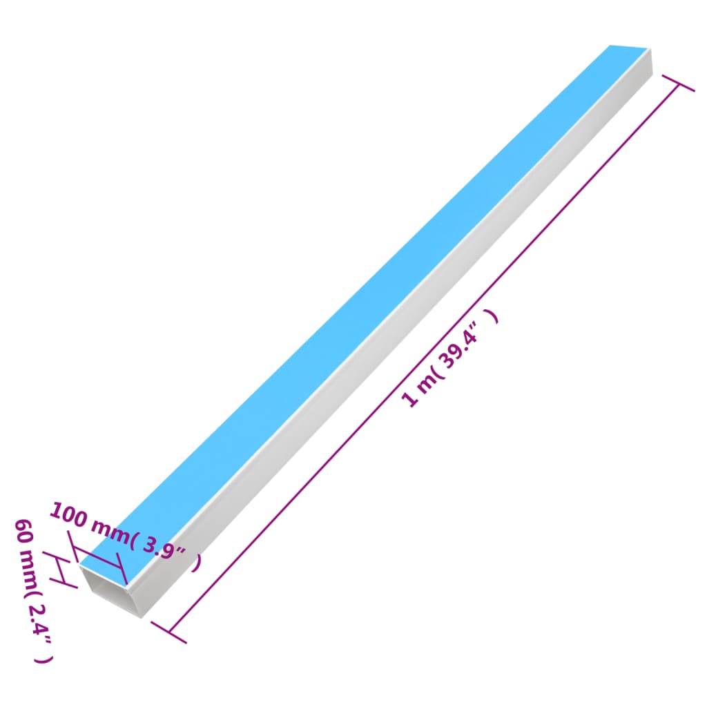 Cable Trunking Self-Adhesive 100x60 mm 10 m PVC