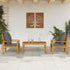 3 Piece Garden Lounge Set with Cushions Solid Wood Acacia