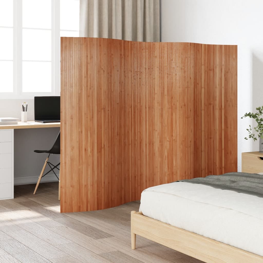 Room Divider Brown 165x250 cm Bamboo