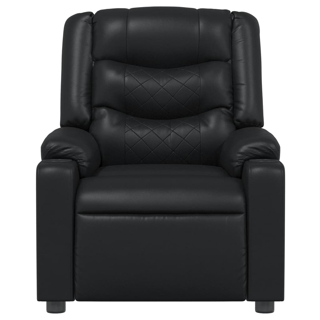 Massage Recliner Chair Black Faux Leather