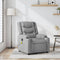 Massage Recliner Chair Light Grey Fabric