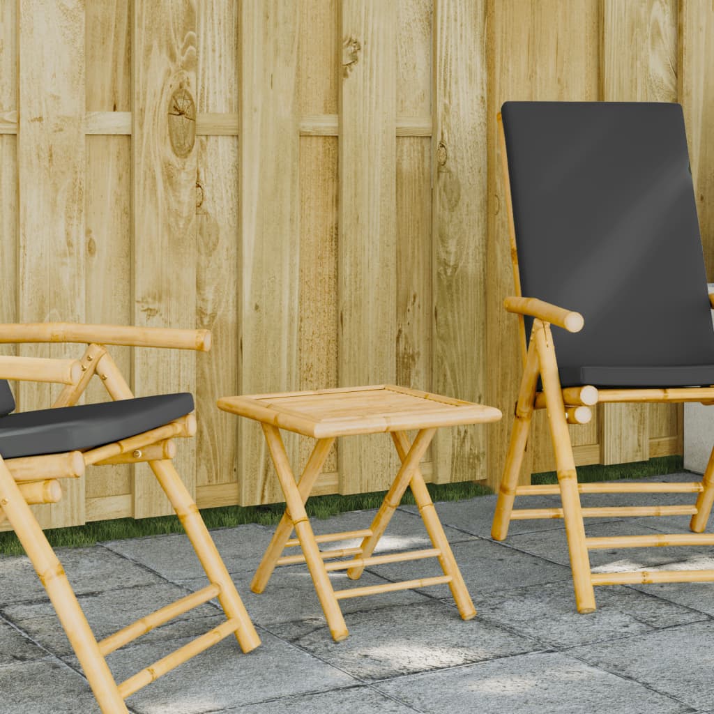 Folding Garden Table 45x45x45 cm Bamboo