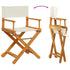 Folding Director Chairs 2 pcs Cream White Fabric