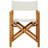 Folding Director Chairs 2 pcs Cream White Fabric