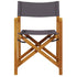 Folding Director Chairs 2 pcs Dark Grey Fabric