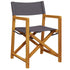 Folding Director Chairs 2 pcs Dark Grey Fabric