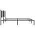 Metal Bed Frame without Mattress with Headboard Black 183x203 cm King