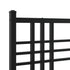 Metal Bed Frame without Mattress with Headboard Black 183x203 cm King