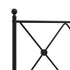 Metal Bed Frame with Headboard Black 183x203 cm King Size