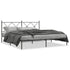 Metal Bed Frame with Headboard Black 183x203 cm King Size