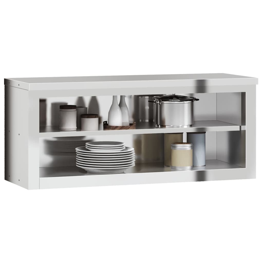 Kitchen Wall Cabinet with Shelf Stainless Steel