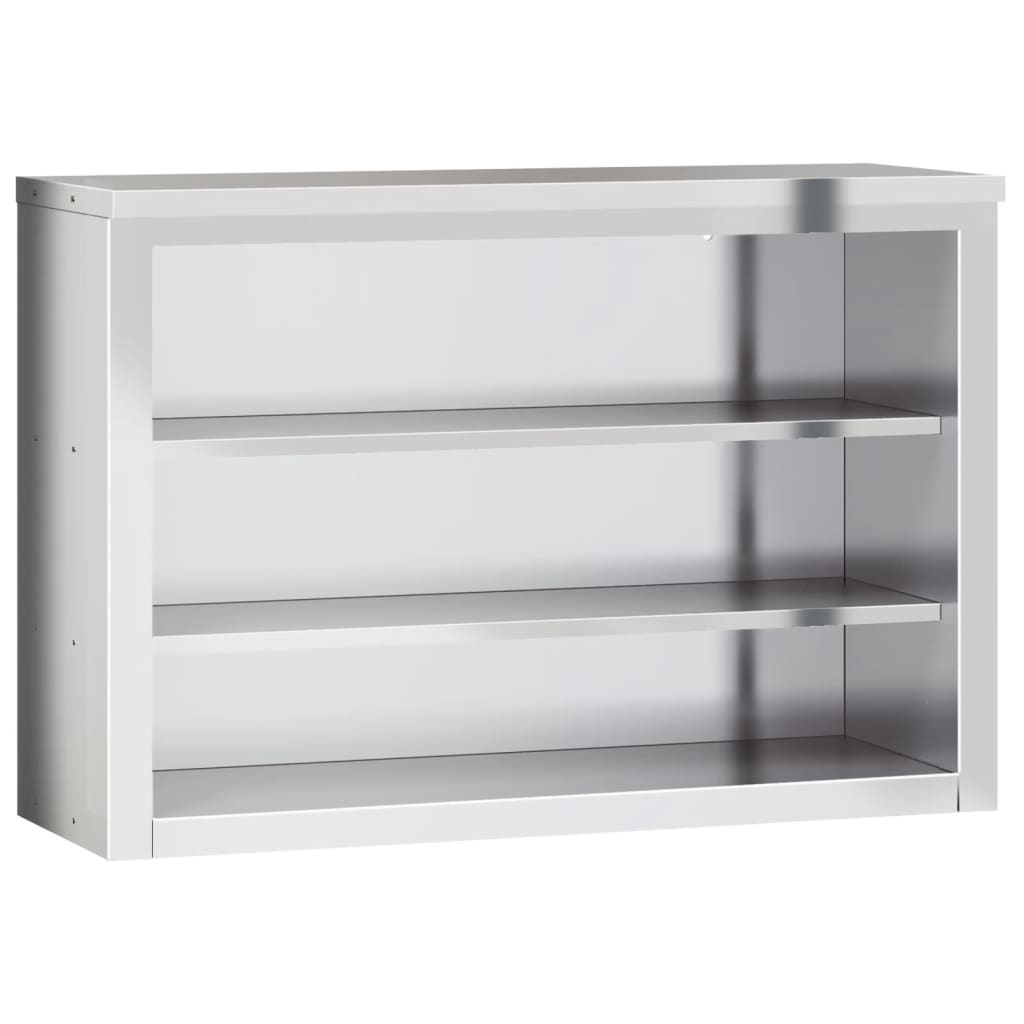 Kitchen Wall Cabinet with Shelves Stainless Steel