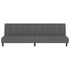 2-Seater Sofa Bed Dark Grey Velvet