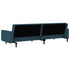 2-Seater Sofa Bed Blue Velvet