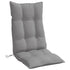 Highback Chair Cushions 2 pcs Grey Oxford Fabric