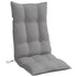 Highback Chair Cushions 4 pcs Grey Oxford Fabric