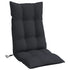 Highback Chair Cushions 2 pcs Black Oxford Fabric