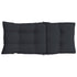 Highback Chair Cushions 2 pcs Black Oxford Fabric