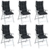 Highback Chair Cushions 6 pcs Black Oxford Fabric