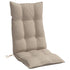 Highback Chair Cushions 4 pcs Taupe Oxford Fabric