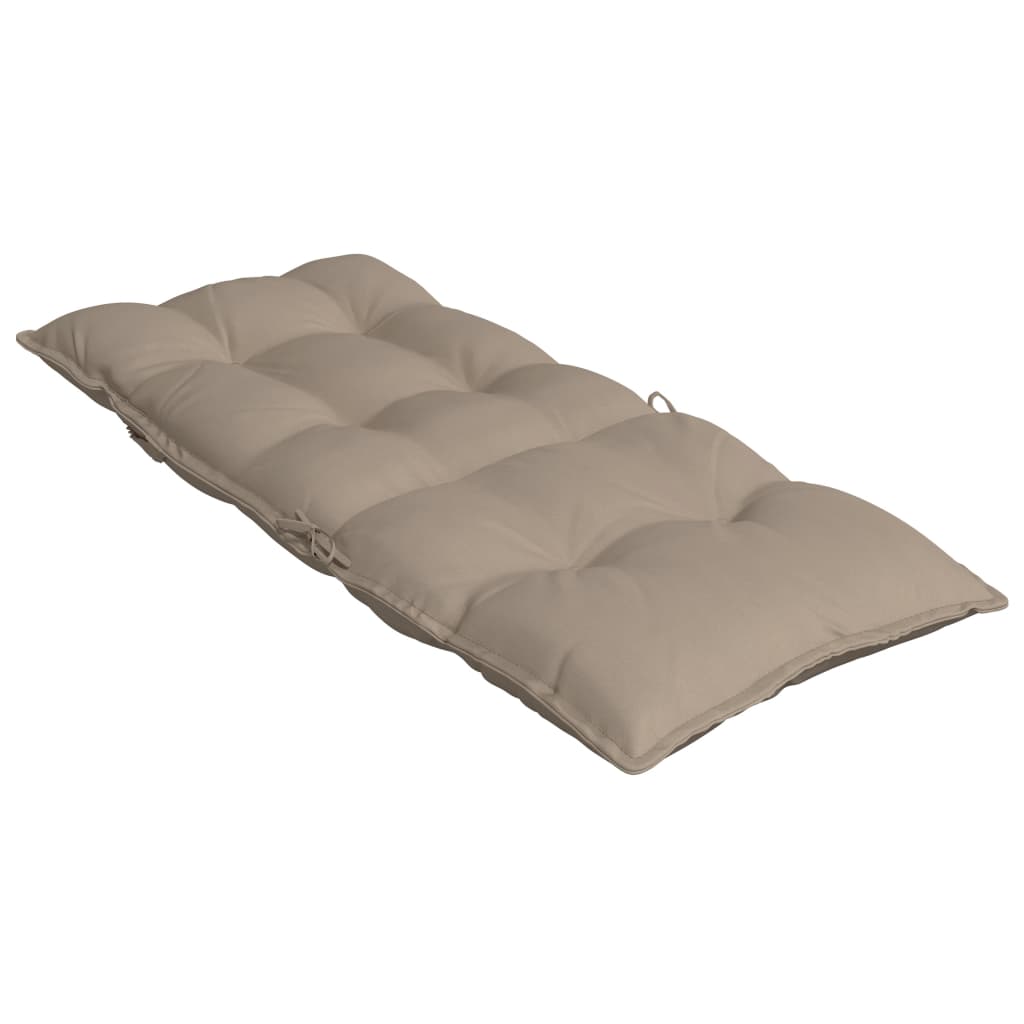 Highback Chair Cushions 4 pcs Taupe Oxford Fabric