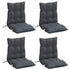 Lowback Chair Cushions 4 pcs Anthracite Oxford Fabric