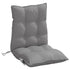 Lowback Chair Cushions 2 pcs Grey Oxford Fabric