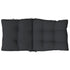 Lowback Chair Cushions 6 pcs Black Oxford Fabric