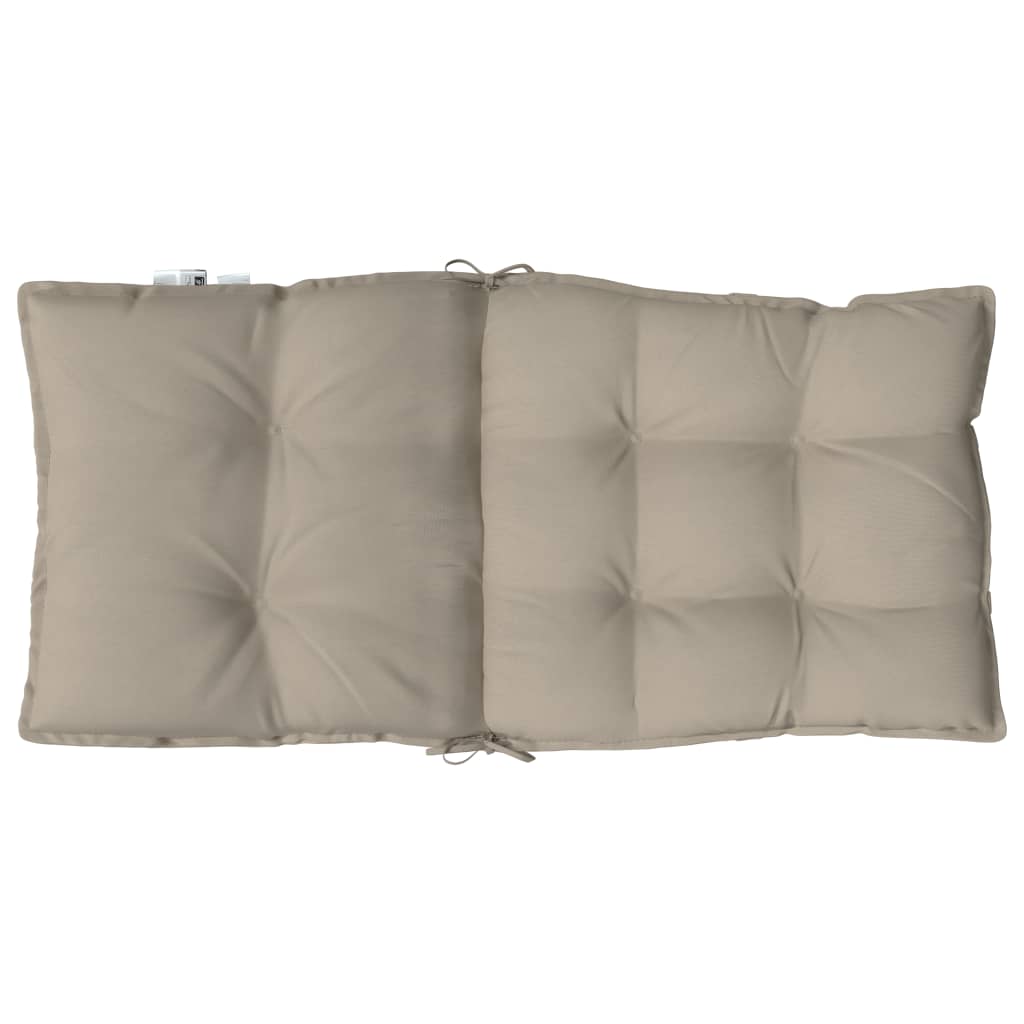 Lowback Chair Cushions 6 pcs Taupe Oxford Fabric