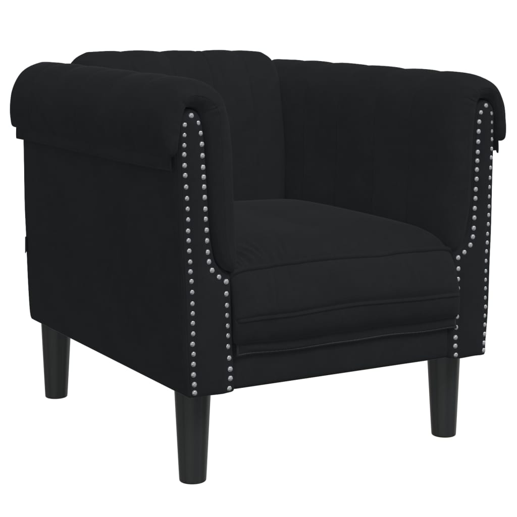 Sofa Chair Black Velvet