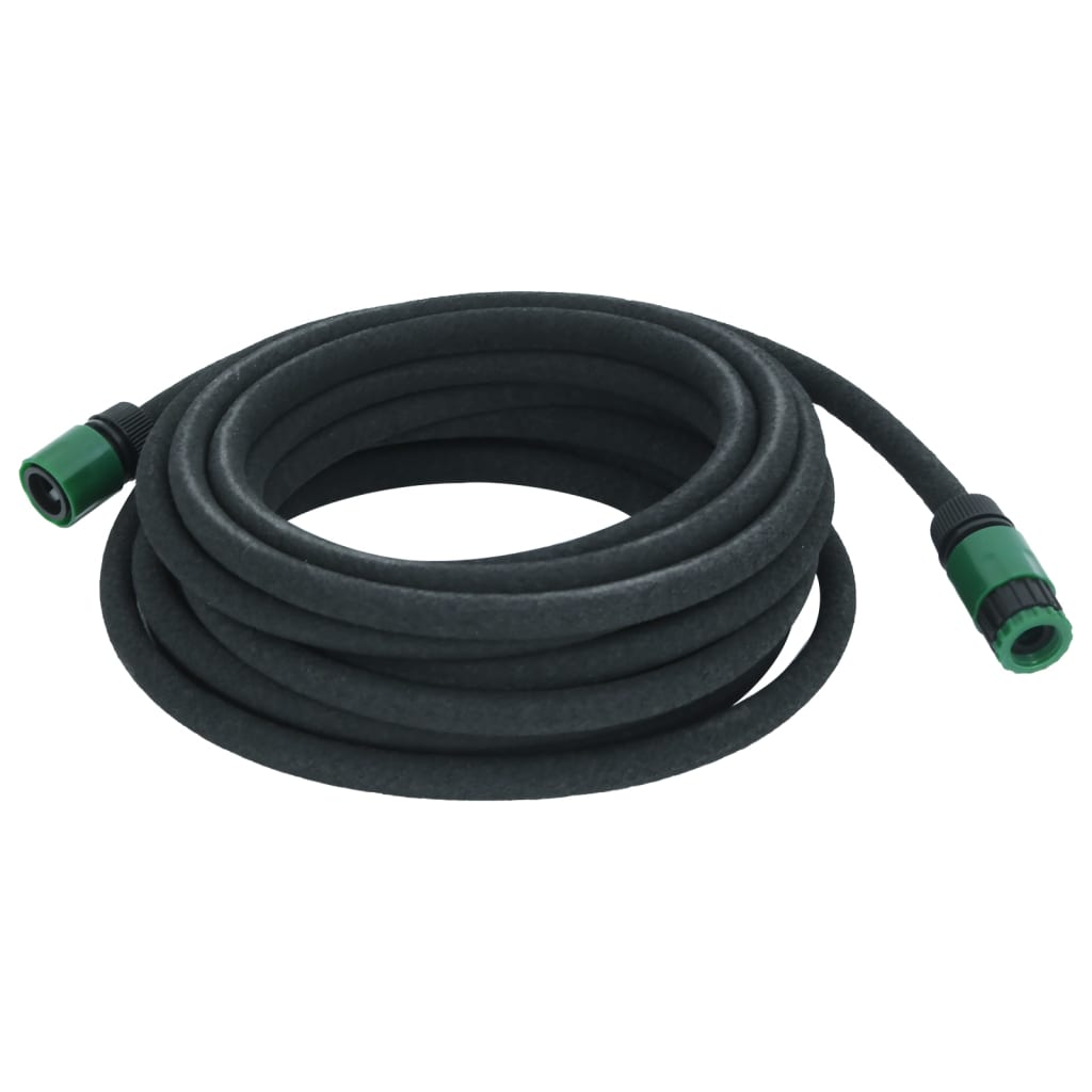 Garden Soaker Hose Black 0.6" 10 m Rubber