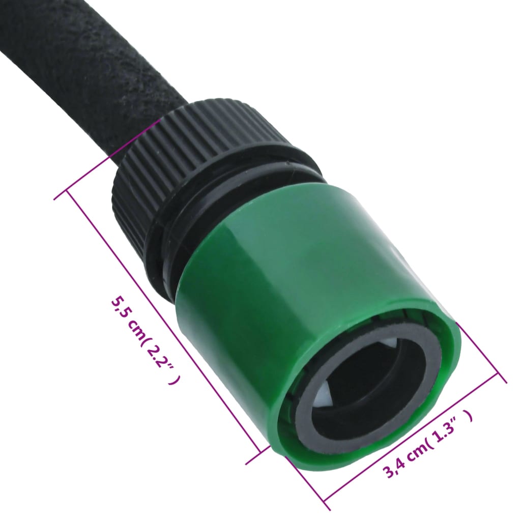 Garden Soaker Hose Black 0.6