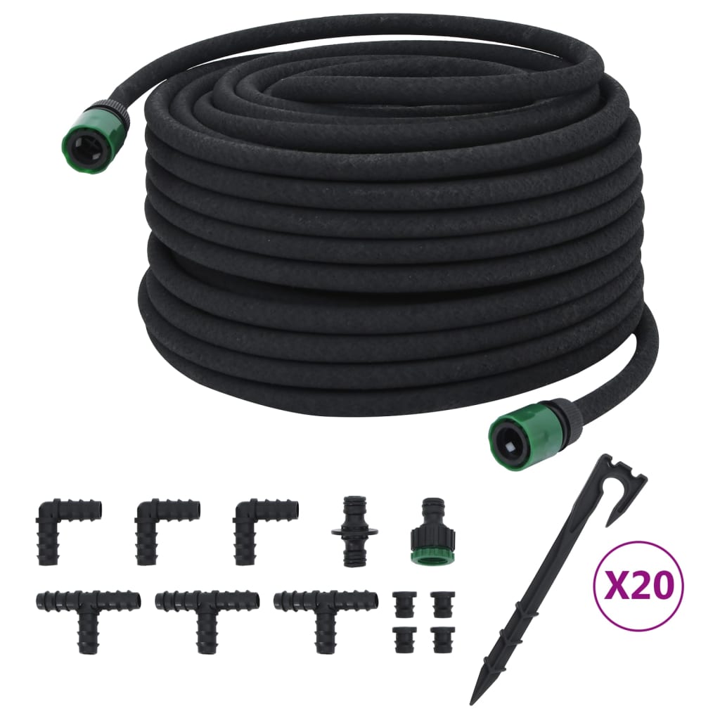 Garden Soaker Hose Black 0.6