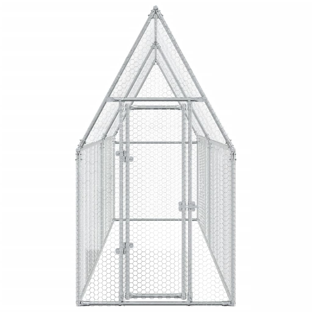 Chicken Cage Silver 400x100x190 cm Galvanised Steel