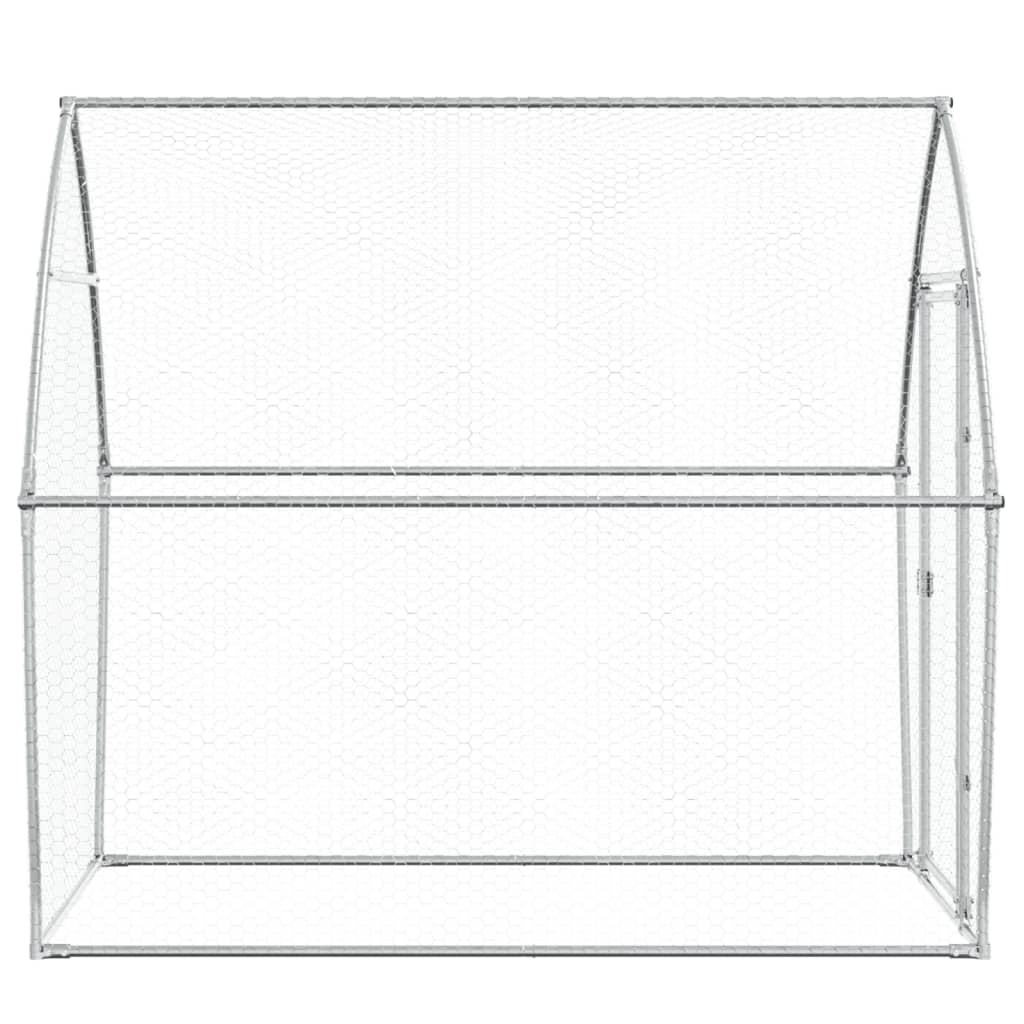 Chicken Cage Silver 200x105x182 cm Galvanised Steel