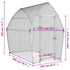 Chicken Cage Silver 200x105x182 cm Galvanised Steel